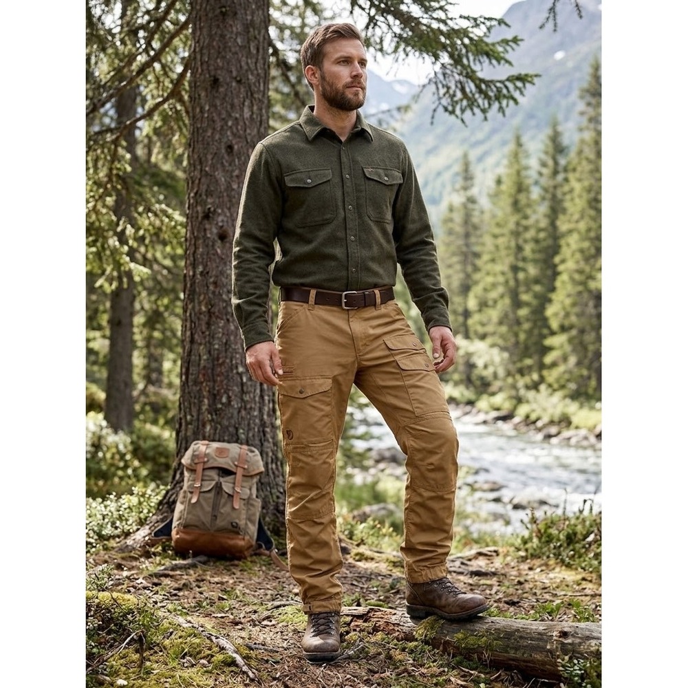 Fjallraven Vidda Pro Trousers Mens 36 Long Brown G-1000 Trekking Pants EU 52